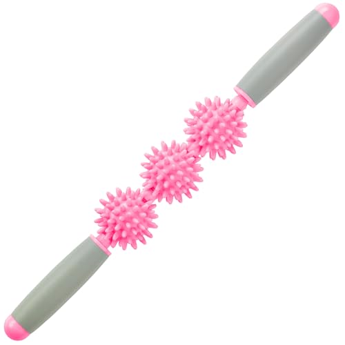 Coolife Fascia Muscle Roller, Cellulite Massager, Fascia Roller Stick - color: Pink