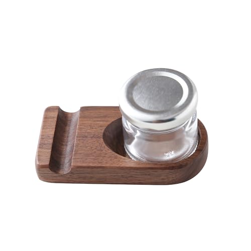 Wooden Calligraphy Brush Holder with Glass Inkwell Container, Set with Angled Tip Holder Base (Upgraded One Glass Ink) - style: Upgraded One Glass Ink