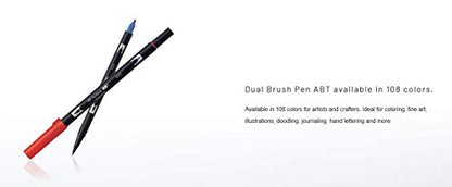 Tombow Dual Brush Pen, ABT, No. 845 (AB-T845) - color: 845 Carmine