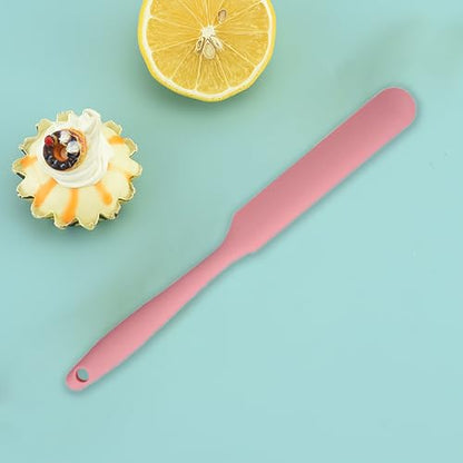 3Pcs Silicone Jar Spatula Long Handle Kitchen Spatulas for Mixing, Scraping, and Spreading,Ideal for Jars, Baking, Cake Icing, Cream, Butter, and Batter Kitchen Tool (Purple, Pink, Green) - color: Purple, Pink, Green