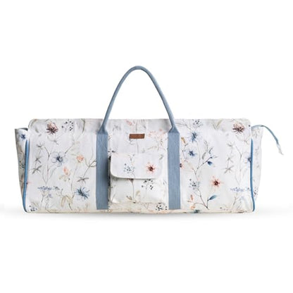 Maison d' Hermine Yoga Mat Duffle Bag Gym Tote Yoga Mat Carry Bag | Cylindrical bag for Woman Men Gifts Adjustable shoulder straps with Drawstring Water Bottle Pocket and zipper pocket - color: Ice Florals, style: Yoga Mat Tote