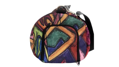 Large Rainbow Colored Gym Travel Duffle Bag | Waterproof, Shoe Compartment, Wet Pocket, Phone & Key Pockets