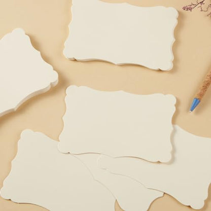 50 Pack Blank Kraft Greeting Cards, Cream, 5x7IN | Thick Cardstock Paper, For DIY Gift Cards, Menus, Baby Shower Invitations, Wedding Invitations - color: Cream, size: 5x7IN
