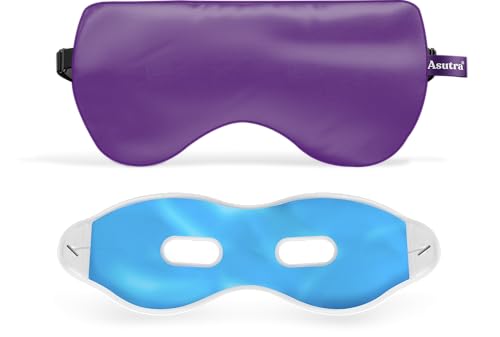 ASUTRA Silk Eye Pillow for Sleep, Purple - Filled w/Lavender (One Size) - color: Purple