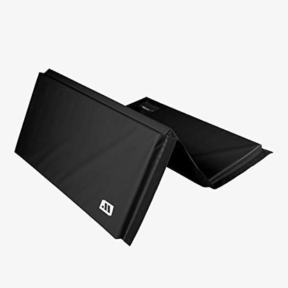 We Sell Mats Gymnastics Mat, Folding Tumbling Mat, Portable with Hook & Loop Fasteners - color: Black, size: 4 ft x 6 ft x 1.5 in