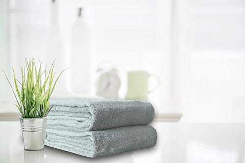 Belizzi Home 8 Piece Towel Set 100% Ring Spun Cotton, 2 Bath Towels 27x54, 2 Hand Towels 16x28 and 4 Washcloths 13x13 - Ultra Soft Highly Absorbent Machine Washable Hotel Spa Quality - Jade - color: Jade, size: 8 Piece Towel Set