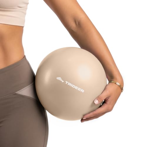 Trideer 9-Inch Pilates Ball, Small Exercise Ball Pilates Equipments for Yoga, Physical Therapy, Pregnancy, Postpartum, Core Training, Balance, Stability and Stretching - color: Oat Beige