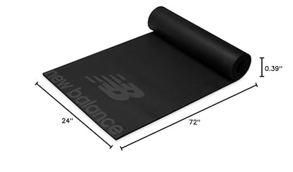 New Balance 10mm Thick Fitness Mat - Exercise Workout Mat Yoga Mats for Women and Men - Non Slip and Easy to Clean