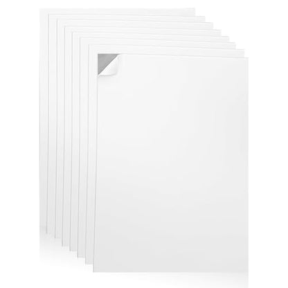 Self-Adhesive EVA Foam Sheets for Crafts – 2mm Thickness 8 White Sheets, 6 x 9 Inch, Peel & Stick Foam Paper for DIY, Scrapbooking & Kids’ Art. - color: White - 8 Pack
