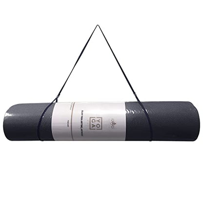 Hatha Yoga TPE Yoga Mat 72"x 27"x1/3" Non-slip Exercise Mat - color: black
