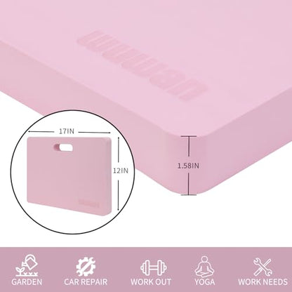 Yoga kneeling mat, 1.5inch Thick,Knee Push-ups, Plank Support & Yoga Elbows/Knees Mat Provides Cushion for Kneeling & Elbows - color: pink