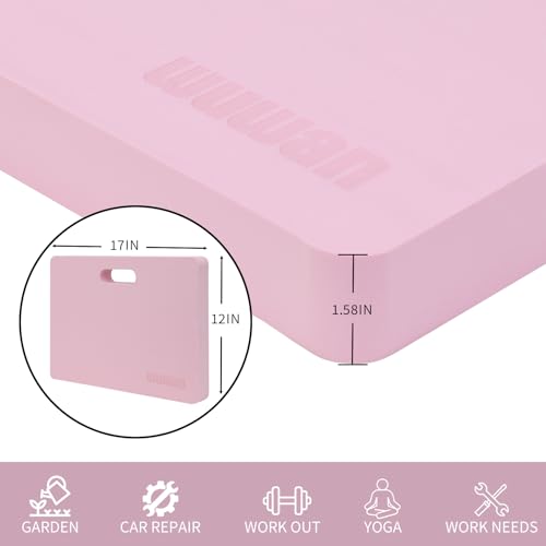 Yoga kneeling mat, 1.5inch Thick,Knee Push-ups, Plank Support & Yoga Elbows/Knees Mat Provides Cushion for Kneeling & Elbows - color: pink