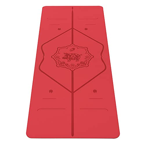 Liforme Zodiac Yoga Mat - Patented Alignment Design, Advanced Non-Slip Grip - color: Pig Red