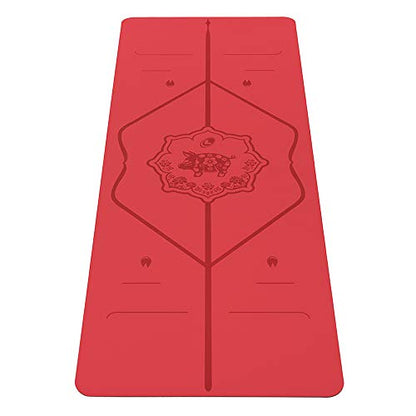 Liforme Zodiac Yoga Mat - Patented Alignment Design, Advanced Non-Slip Grip - color: Pig Red