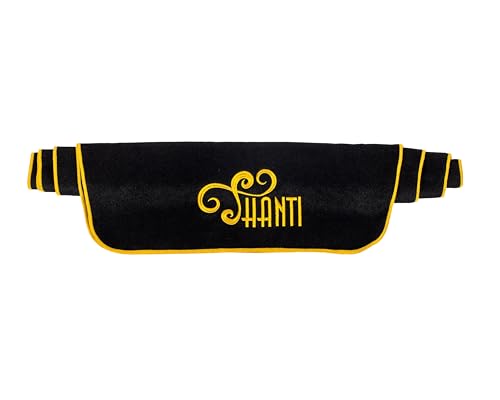 Shanti Microfiber Hot Yoga Towel 50% More Non-Slip Grip Dots 50% More Absorbent for Hot Yoga, Pilates & All Workouts - color: Black