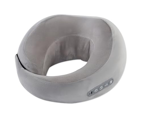 Neck Massager with Heat - Deep Tissue Neck Pain Relief U-Shape Design Electric Massager Pillow for Travel Office Home Shiatsu Neck Massager Gifts for Men Women Dad Mom, Grey - color: Grey