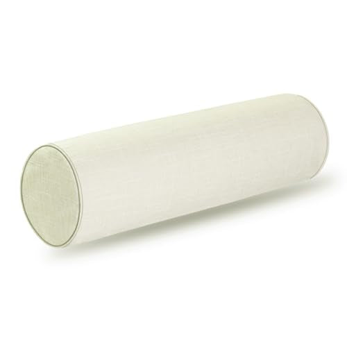 Durable Neck Cervical Pillowcases, Throw Pillow Cover– Perfect for Memory Foam Neck Roll Pillows&Neck Roll Pillow, Easy to Wash & Matches Your Sofa/Bed (Beige, 6x24) - color: Beige, size: 6x24