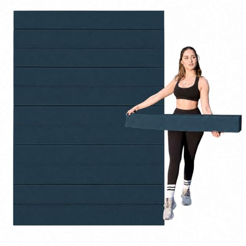 Extra Wide & Large Foldable Yoga Mat, 72" x 48", 6mm/8mm Thick - color: Dark Green, size: 48" x 72" x 1/3"