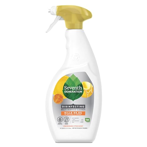 Seventh Generation Disinfecting Spray Multi Purpose Cleaner Lemongrass Citrus Disinfectant Cleaner 26 oz (Packaging May Vary) - size: 26 Fl Oz (Pack of 1)