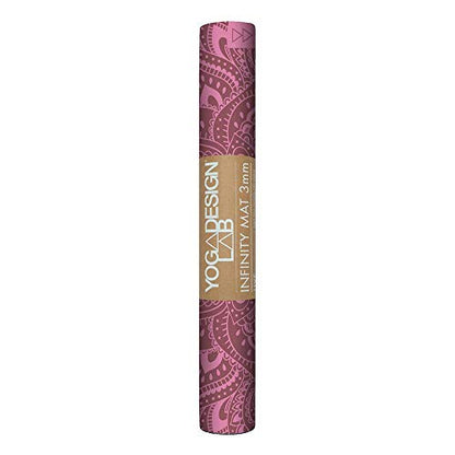 YOGA DESIGN LAB | The Infinity Mat | Luxurious Non-Slip Design Provides Unparalleled Grip to Support and Align You Beautifully | Eco-Friendly | w/Carrying Strap! - color: Mandala Rose, size: 3mm