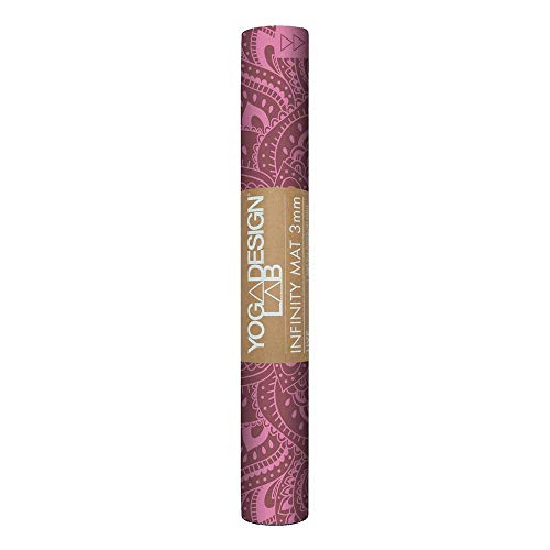 YOGA DESIGN LAB | The Infinity Mat | Luxurious Non-Slip Design Provides Unparalleled Grip to Support and Align You Beautifully | Eco-Friendly | w/Carrying Strap! - color: Mandala Rose, size: 3mm