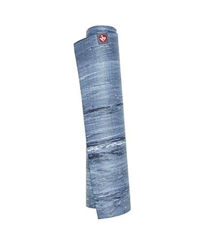 Manduka eKOLite Yoga Mat 71" - 4mm | Natural Rubber | Eco-Friendly | Soft Textured Surface | Natural Next-to-Skin Feel | 71 x 26 inches | Charcoal Grey - color: EBB, size: 71" x 24"