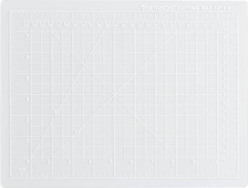 Dahle Vantage 10680 See-Through Premium Self-Healing Cutting Mat, 9"x12", 1/2" Grid, 5 Layers for Max Healing, Perfect for Crafts & Sewing, Clear - color: Clear, size: 12"L x 9"W