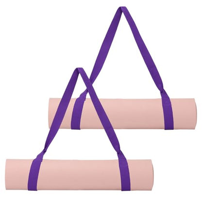 Yoga Mat Straps for Carrying, Adjustable Exercise Mat Sling Holder Multi Purpose Mats Carrier - color: Purple