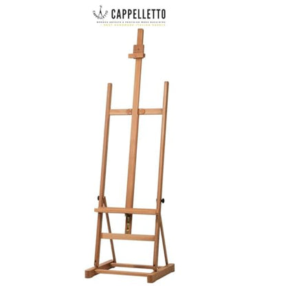 Angelica Premium H-Frame Easel for Painting - Handmade Art Easel, Beechwood, Supports 53" Canvases, Adjustable Height 69"-96", Imported from Italy