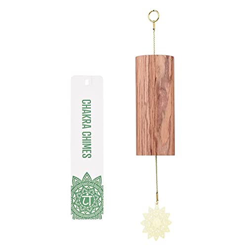 Chakra Chimes Natural Bamboo Wind Chimes Meditation Chord Windchime Wind Bell for Home Decoration Zen Mindfulness Heart Chakra - color: Heart