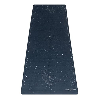 YOGA DESIGN LAB | The Combo Yoga Mat | 2-in-1 Mat+Towel | Eco Luxury | Ideal for Hot Yoga, Power, Bikram, Ashtanga, Sweat | Studio Quality | Includes Carrying Strap! - color: Celestial, size: 3.5mm