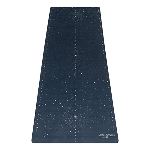YOGA DESIGN LAB | The Combo Yoga Mat | 2-in-1 Mat+Towel | Eco Luxury | Ideal for Hot Yoga, Power, Bikram, Ashtanga, Sweat | Studio Quality | Includes Carrying Strap! - color: Celestial, size: 3.5mm