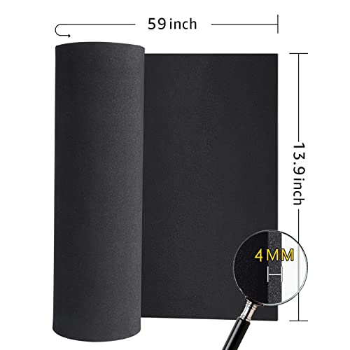 2-Pack Black Eva Foam Cosplay Sheets roll, Premium eva Craft Foam 4mm Thick, 13.9" x 59", High Density 86kg/m3 for Cosplay Costume, Crafts, DIY Projects by MEARCOOH - color: 2PCS:Black, size: Thickness-4mm