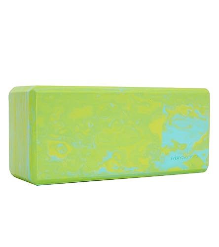 Everyday Yoga Premium Foam Block, 3in/4in/5in Thick, Multi Colors, 1 Block - color: Turquoise Multi, size: 3 Inch Thick