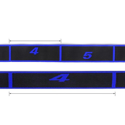 Elastic Stretch Band with 8 Numbered Loops for Yoga Fitness Leg Training - color: blue