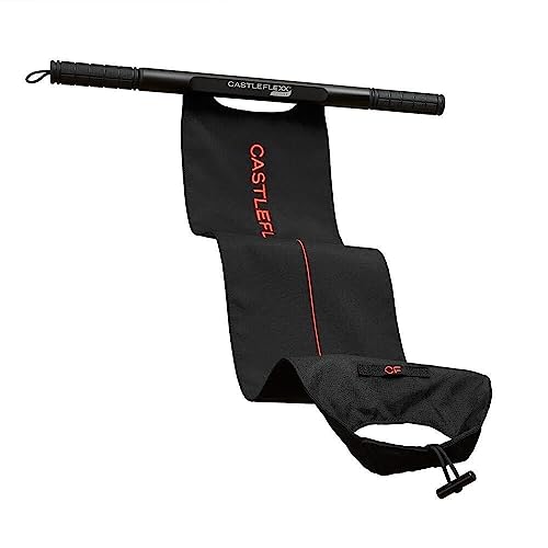 CastleFlexx Mobility and Full Body Strengthening Device - color: 블랙/레드, size: Standard 5'0 - 5'8