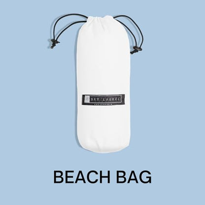 BAY LAUREL Turkish Beach Towel with Travel Bag 39 x 71 Quick Dry Sand Free Lightweight Large Oversized Towels Light - color: Blue Mix