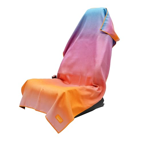 Sprints Athletic Running Towel, Full-Sized, Car Seat Cover - Performance Microfiber (Golden Glow) - color: Golden Glow W/ Snaps