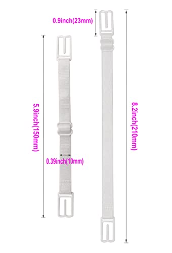 Women's Non-slip Adjustable Elastic Bra Strap Clips Holder-3 Packs - color: Black, White, Skin Color