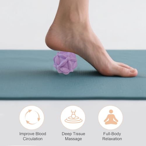 Foot Massage Ball Myofascial Release, Pain Relieve from Plantar Fasciitis, Hand & Back Massage Ball, Restore Foot Massage Roller, Massage Tool for Tight Muscles and Sore Feet - color: 3pcs Balls