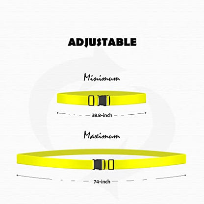 2pcs 74″×2″Luggage Straps for Suitcases,Adjustable Suitcase Straps and Heavy Duty Strap Buckle Packing Straps Travel Accessories,Yellow - color: Yellow 2PCS