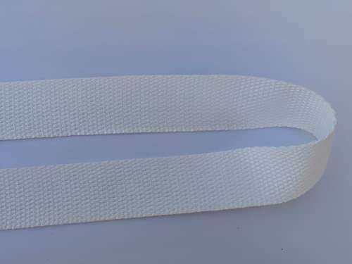 1 Inch Cotton Webbing 10 Yards Cotton Strap for Tote Canvas Bags Crafts Sewing (2029 White) - color: 2029 White