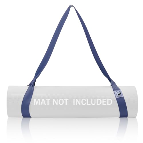Slim Panda Yoga Mat Straps for Carrying, Adjustable Yoga Mat Carrier Sling Fits All Mats(Mat Not Included) - color: Oasis Blue, size: 72 inches