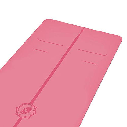 Liforme Evolve Yoga Mat - Patented Alignment Design, Advanced Non-Slip Grip - color: Pink