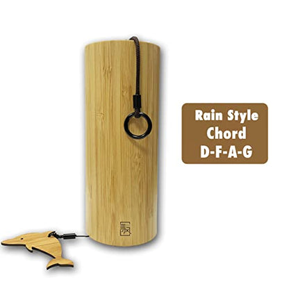 LingTing Bamboo Wind Chimes for Sound Healing and Meditation - Relaxing Emotions, Unique Gardening Gift for Outdoor Decoration (Dm-Rain)