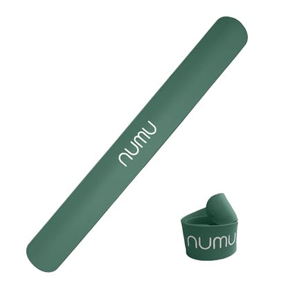 Numu Yoga Mat Strap Slap Band - Easy Snap On to Keep Exercise Mat Tightly Rolled and Secured for Yoga Mat Storage and Travel - color: Green