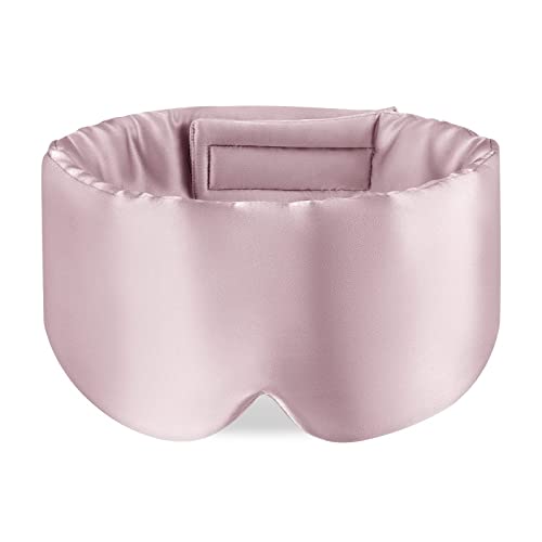 Zenssia 100% Mulberry Silk Sleep Mask Eye Mask for Men and Women, Light Plum - color: Light Plum