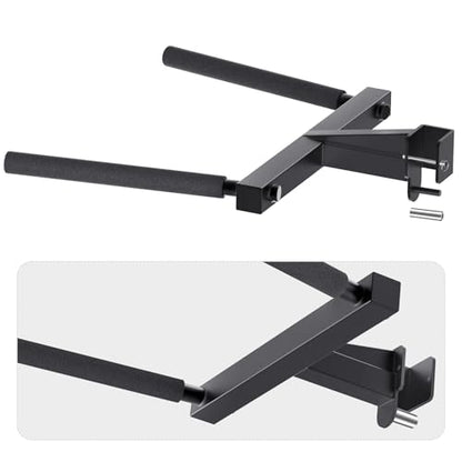 SELEWARE Squat Rack Attachment for Power Cage with 5/8" or 1" Holes - color: A: Dip Bar Attachment(2x2 Rack, 5/8 & 1" hole)