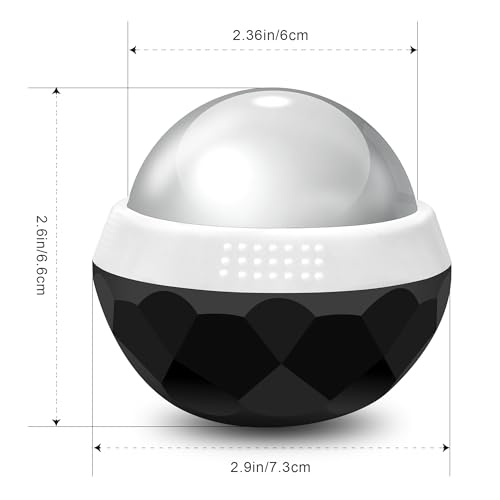Cold Massage Roller Ball, Cryosphere Cold Massage Ball with Cold Gel Core | Heat Therapy & Cold Therapy Relief, Helps with Muscle Recovery and Inflammation for Shoulders, Neck (Black White) - color: Black White