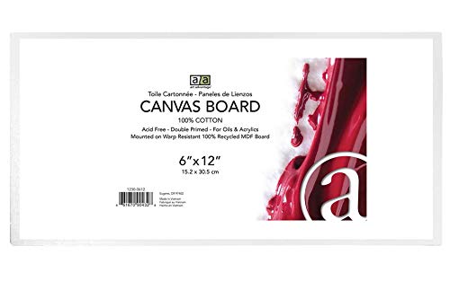 Art Advantage 6"-by-12 Canvas Board, 6x12 - size: 6-inch x 12-inch Board